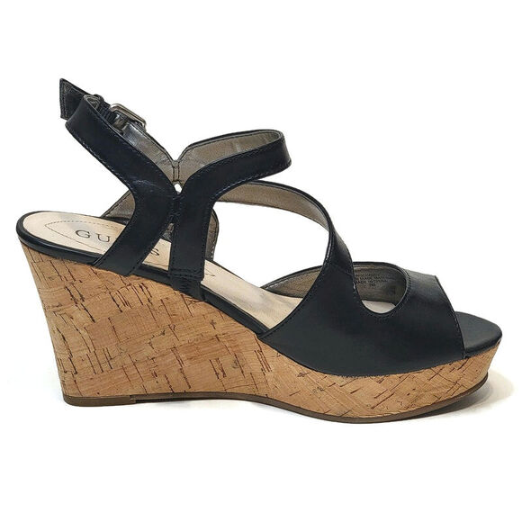 Guess Platform Wedge Cork Sandal High Heel Open Toe Round Toe Sexy Y2K Trendy 7 - Picture 7 of 14